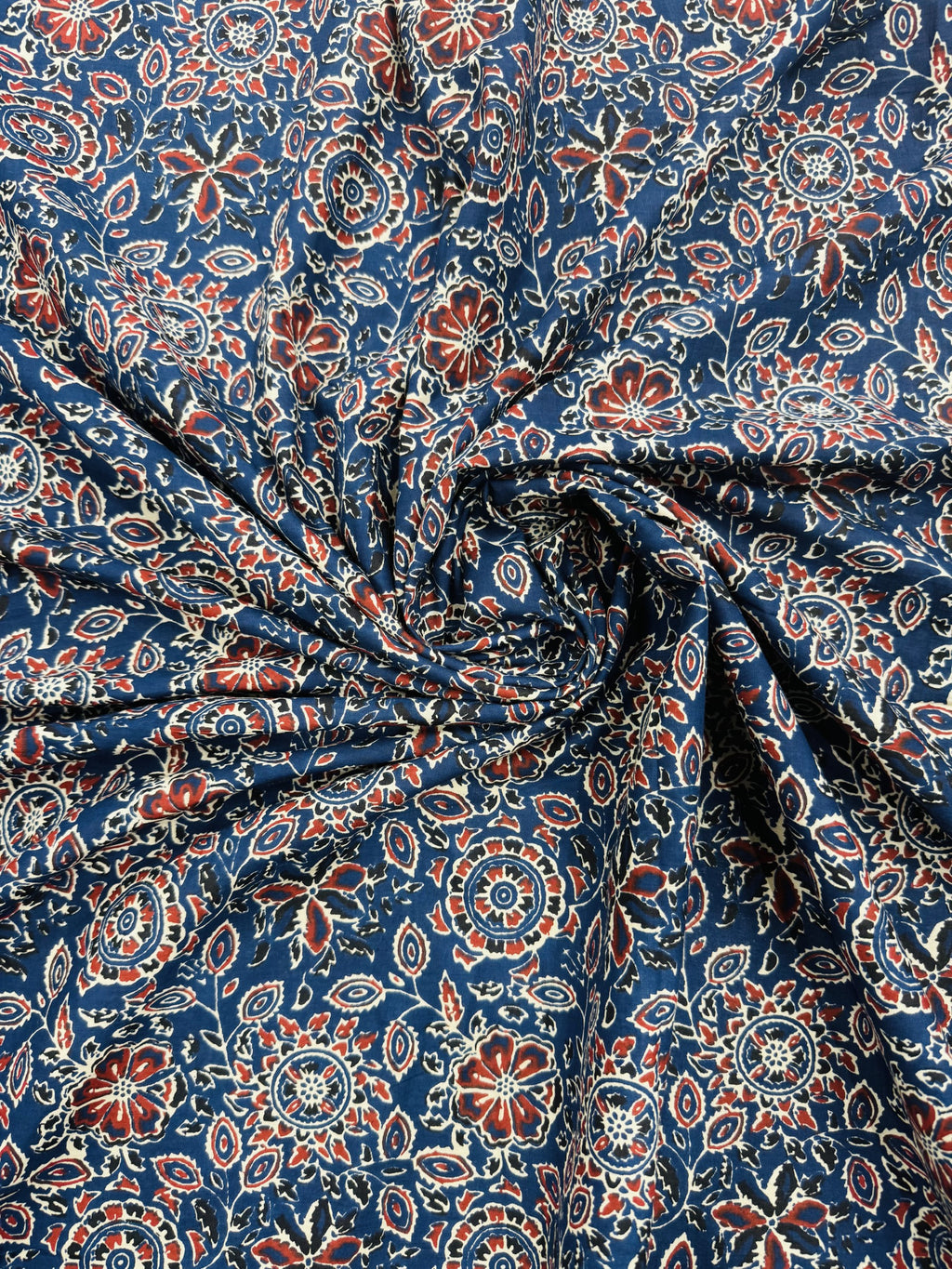 Cotton Navy/Rust Floral