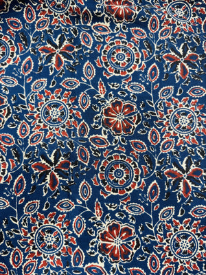 Cotton Navy/Rust Floral