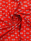Cotton Red/Navy Print