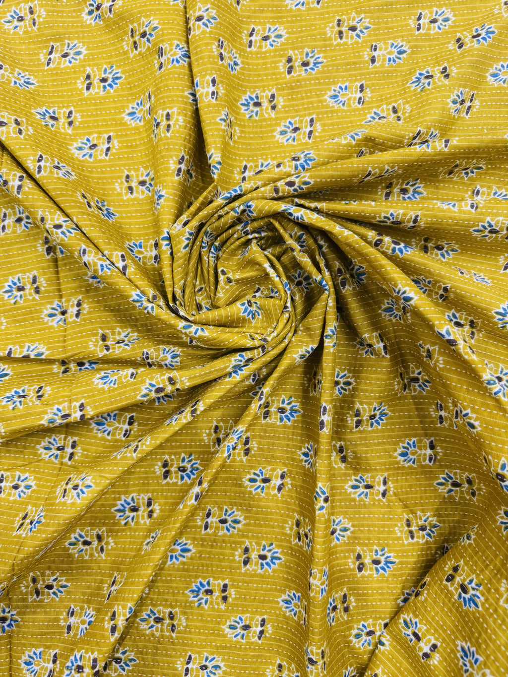 Cotton Mustard/Printed
