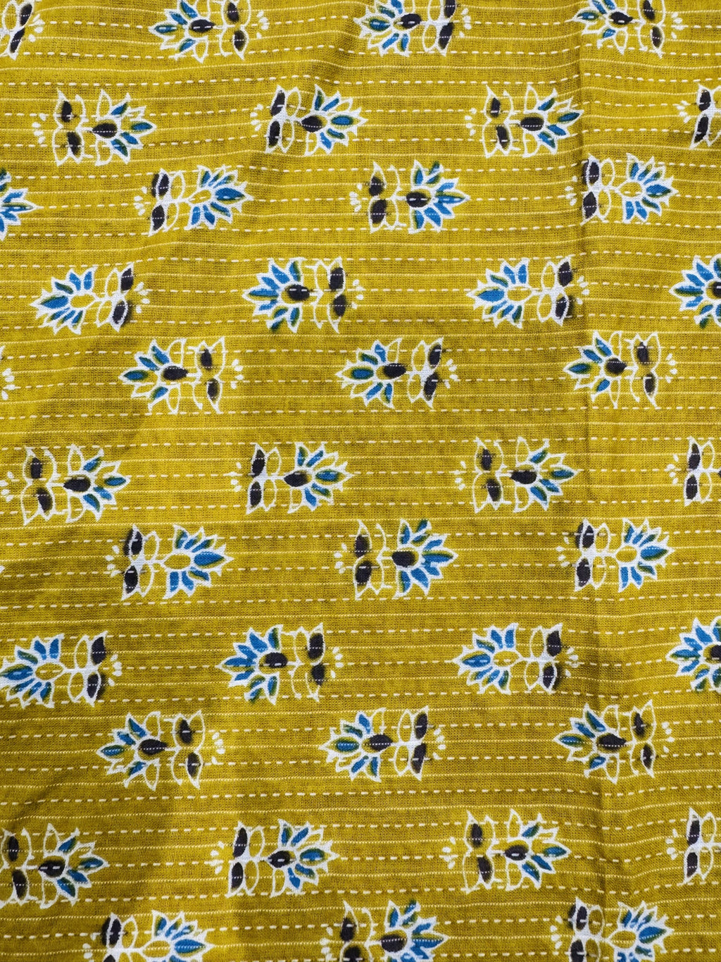 Cotton Mustard/Printed
