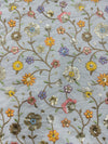 Beige Cotton/Floral Embroidery