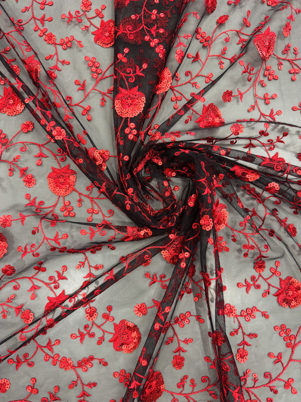 Black/Red Embroidery