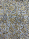 Gold Embroidered Net