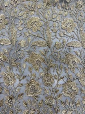 Gold Embroidered Net