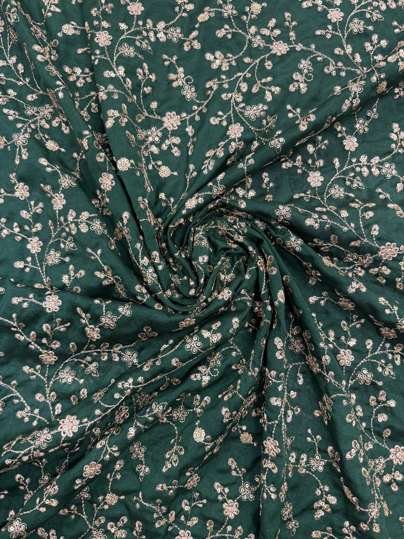 Green Embroidered