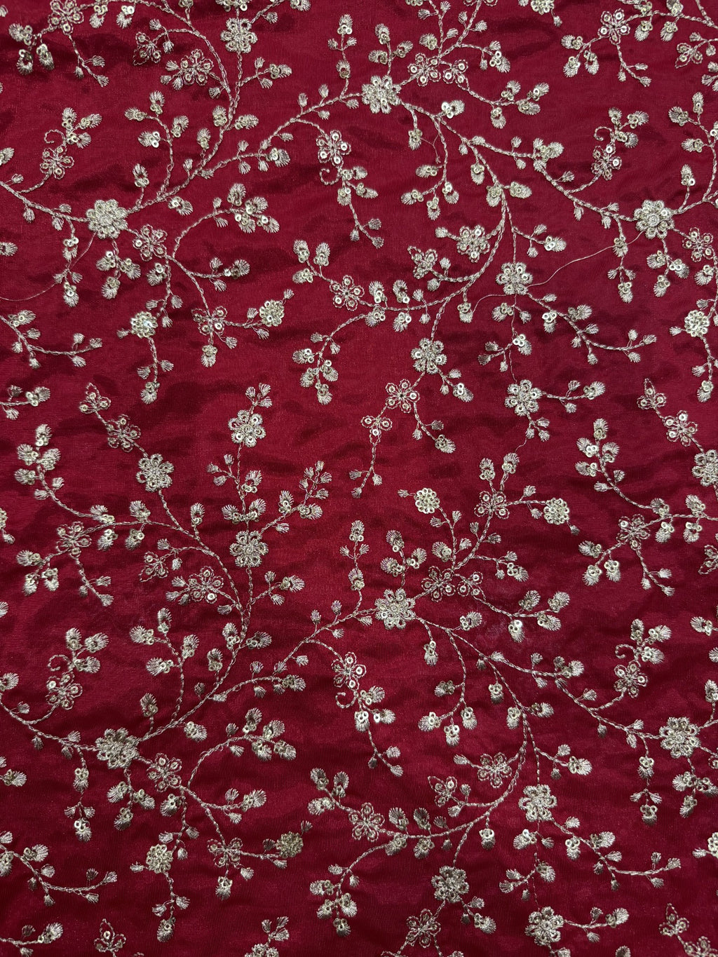 Red Embroidered