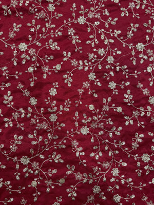 Red Embroidered