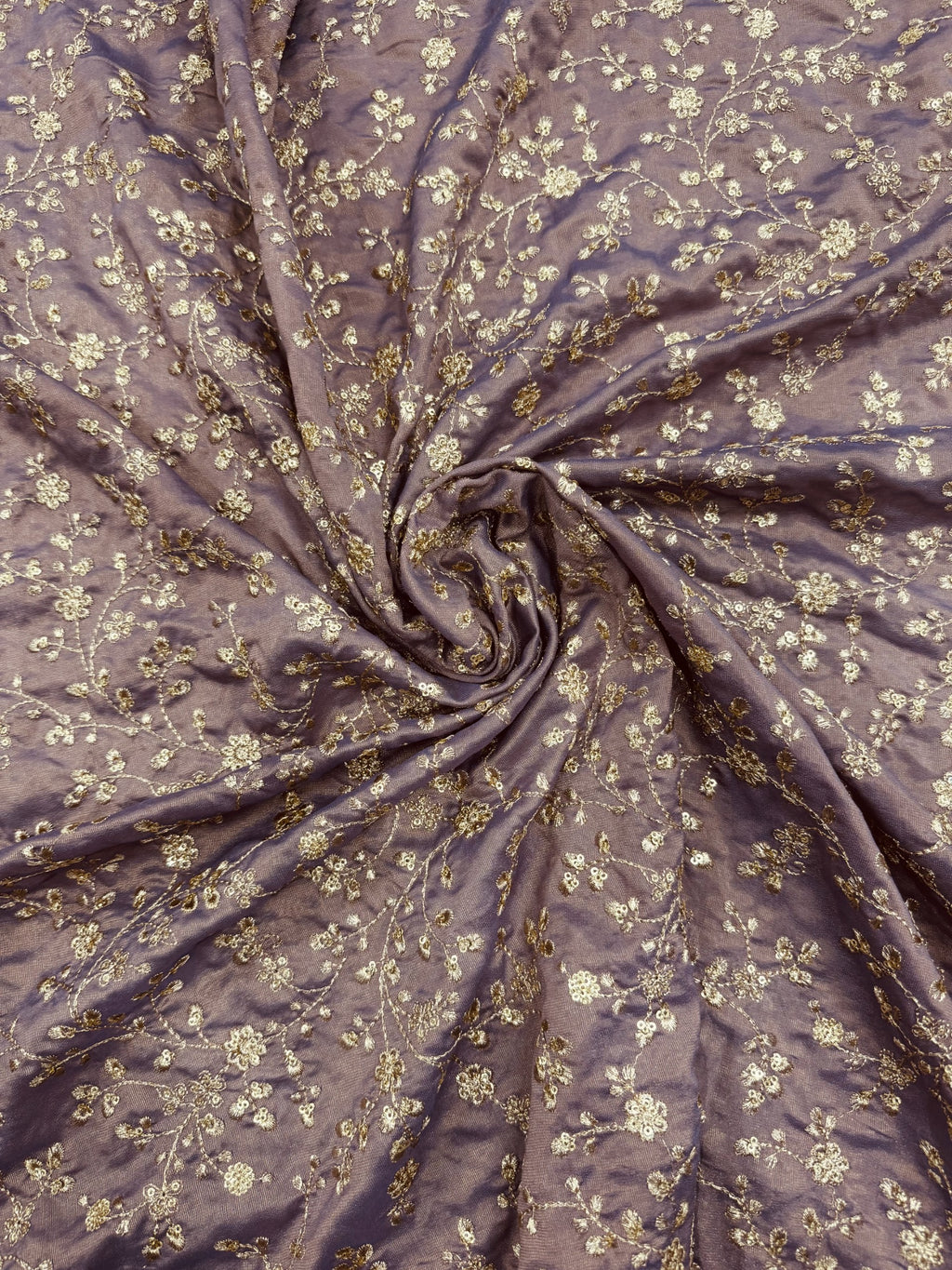 Mauve Embroidered
