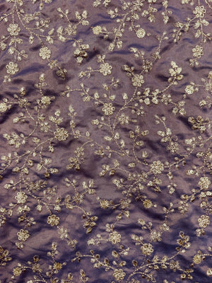 Mauve Embroidered