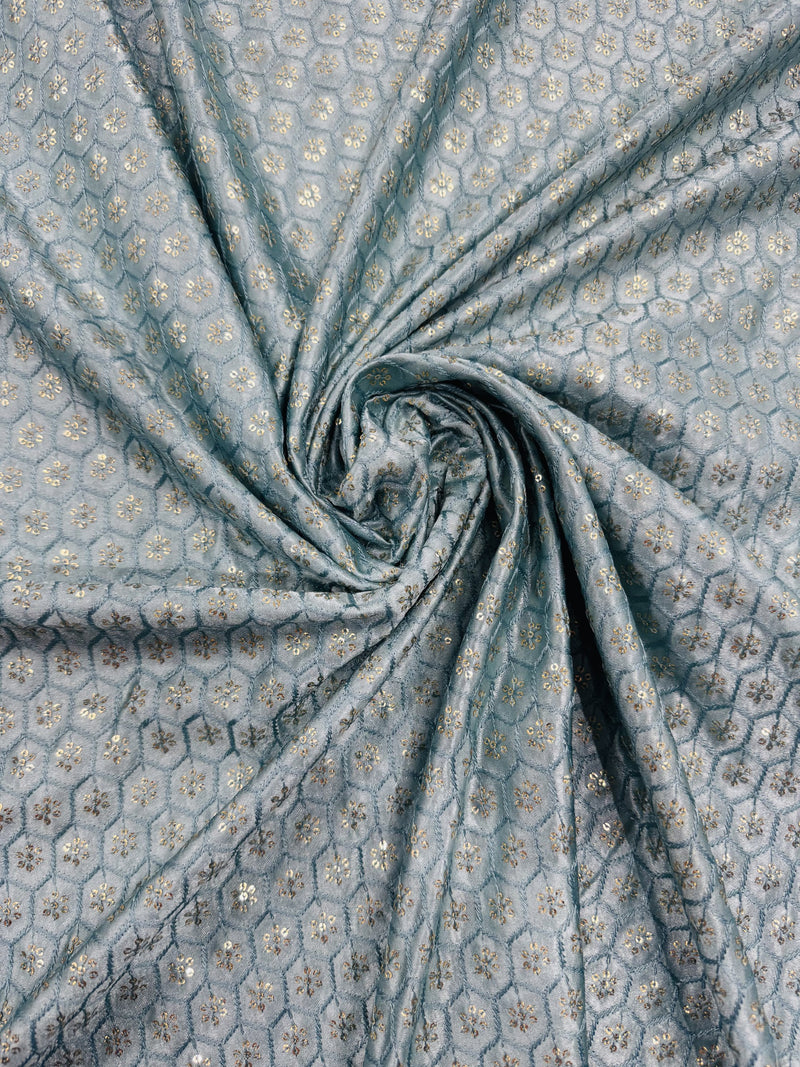 Dusty Blue Embroidery