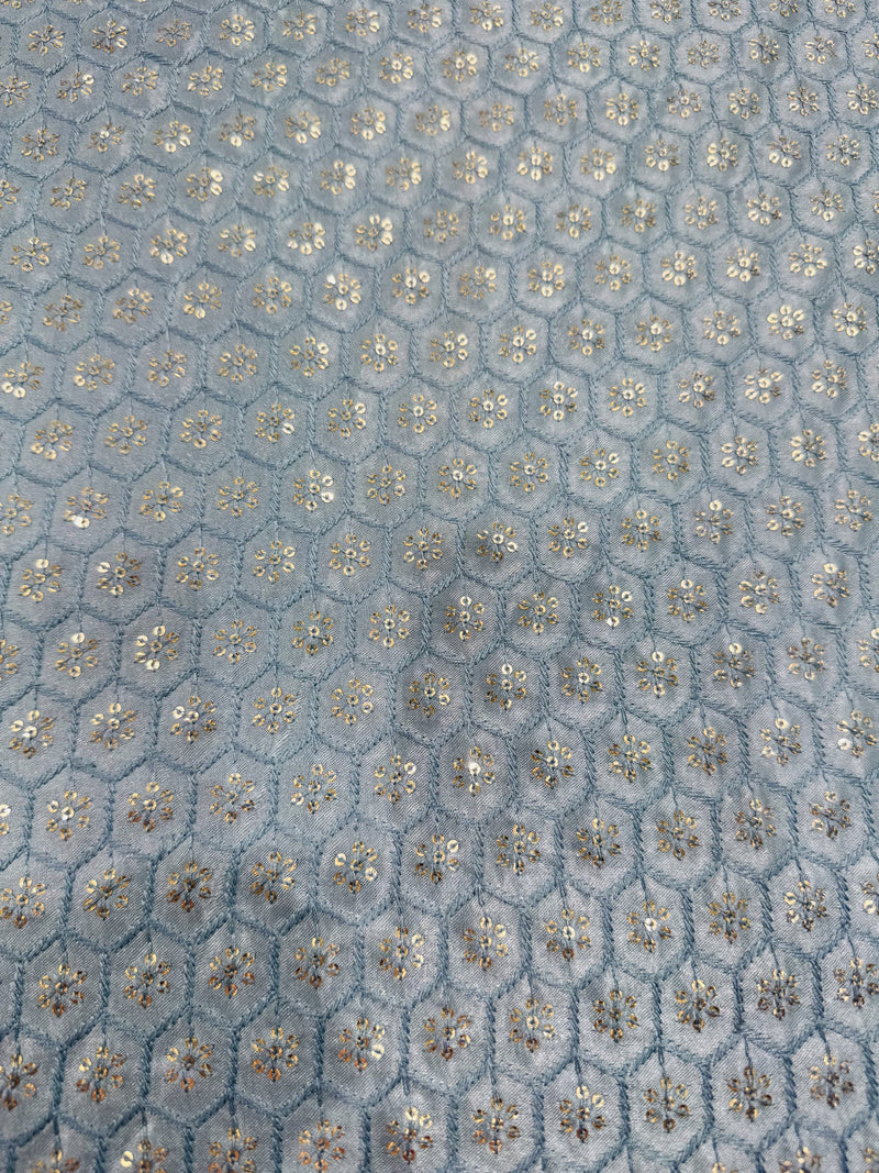Dusty Blue Embroidery