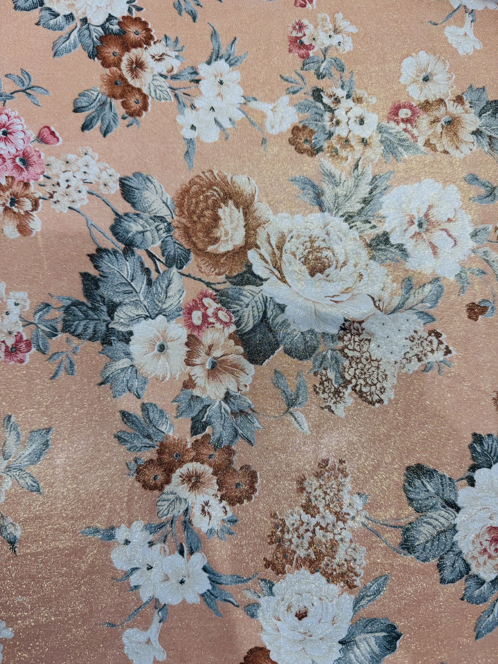 Georgette Shimmer Peach