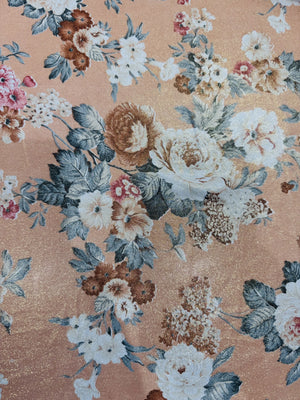 Georgette Shimmer Peach