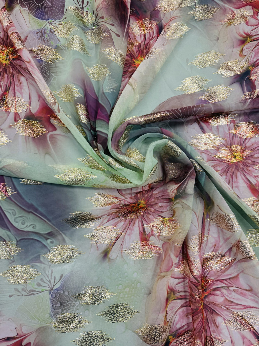 Georgette Jacquard Digital Print