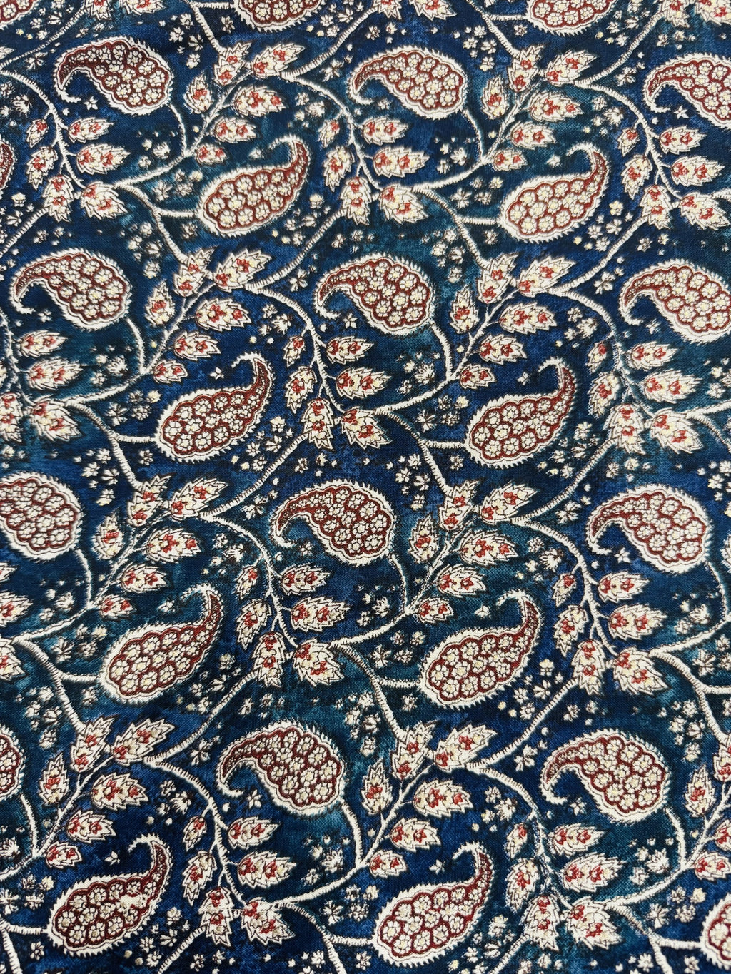 Rayon Navy Paisley