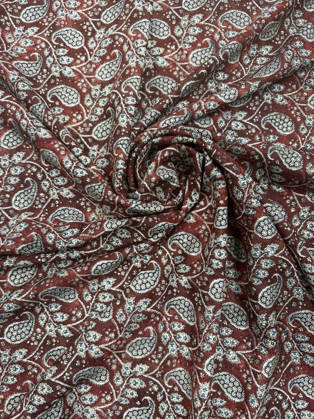 Rayon Rust Paisley