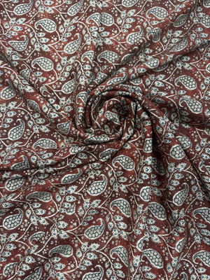 Rayon Rust Paisley