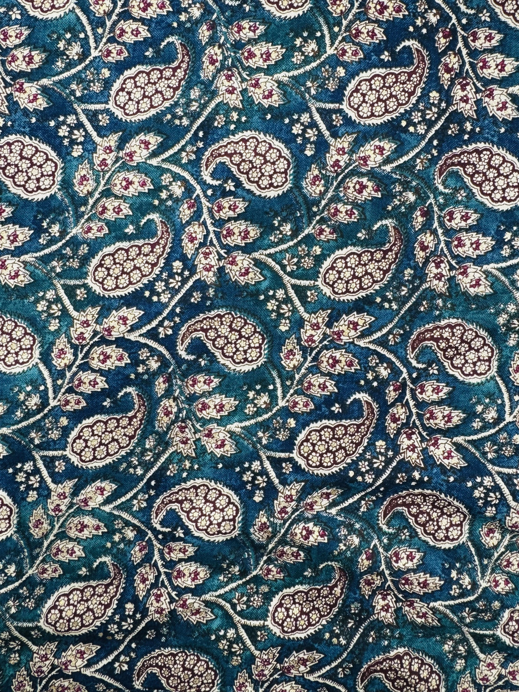 Rayon Teal Paisley