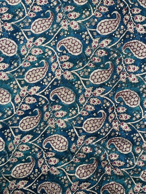 Rayon Teal Paisley