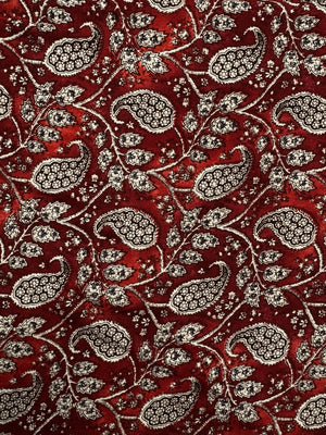 Rayon Maroon Paisley
