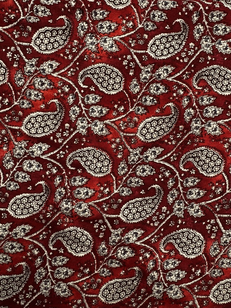 Rayon Maroon Paisley