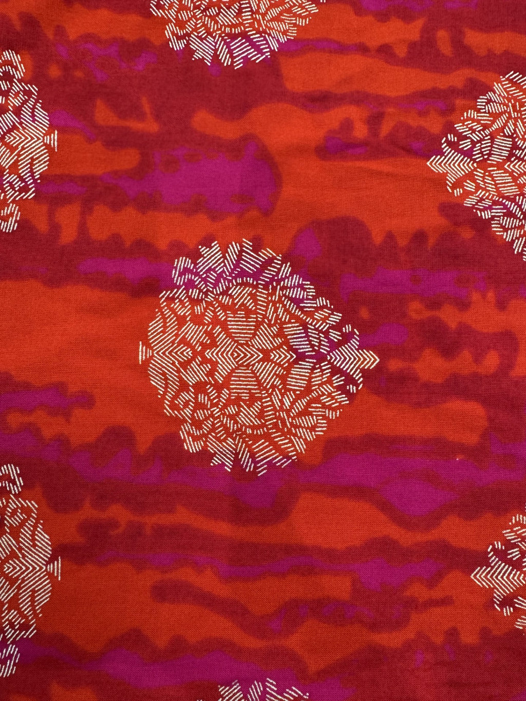 Rayon Red Tie-dye HL