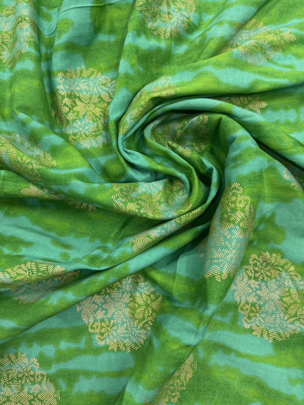 Rayon Green Tie-dye HL