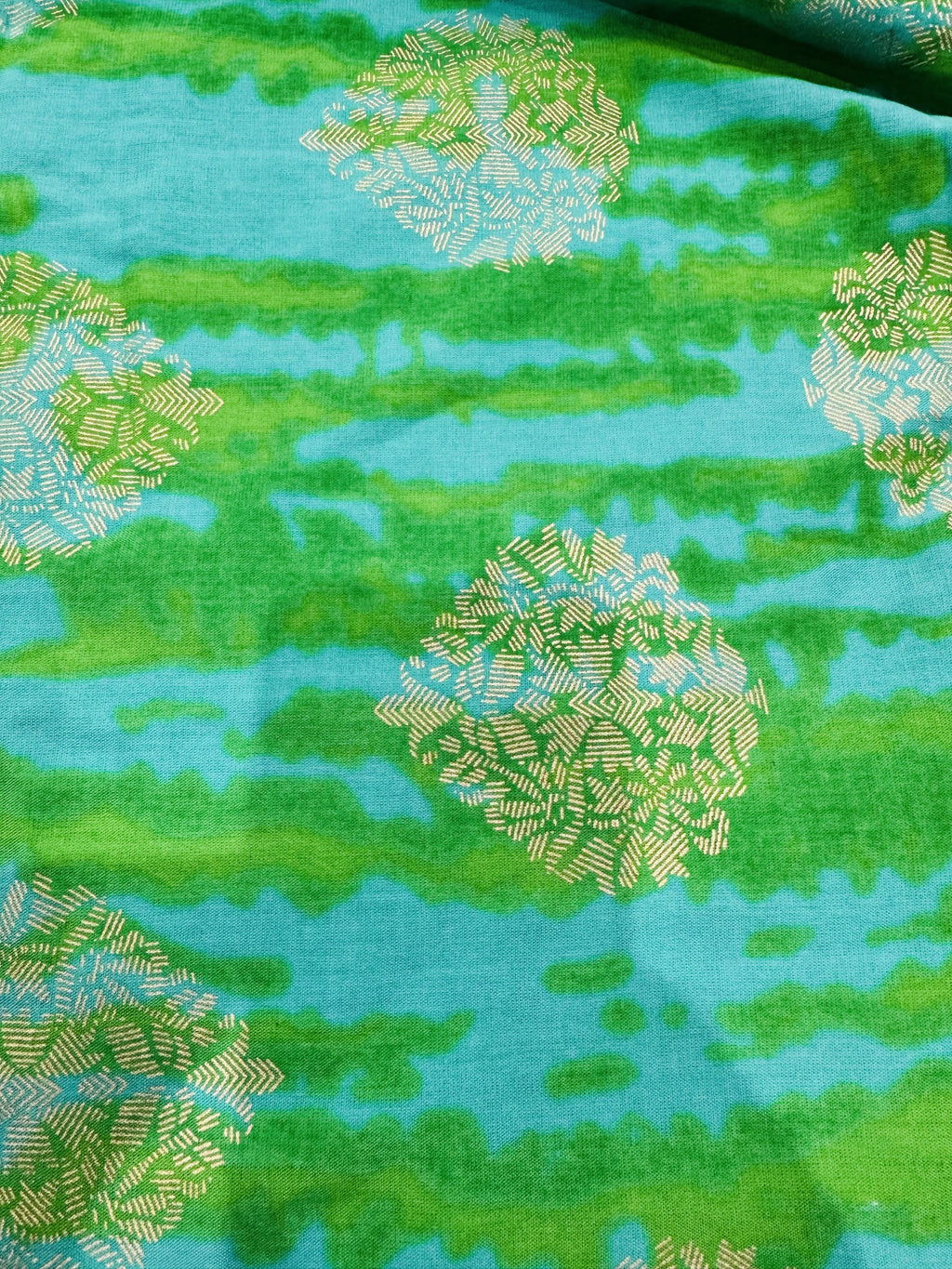 Rayon Green Tie-dye HL