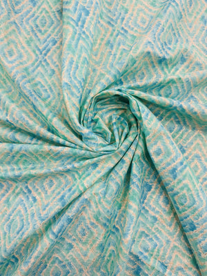 Rayon Turquoise Foil Print