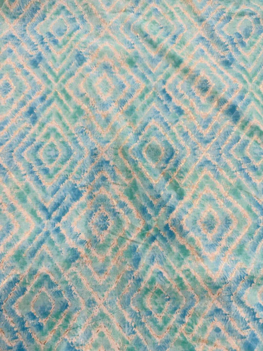 Rayon Turquoise Foil Print