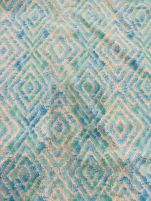 Rayon Turquoise Foil Print