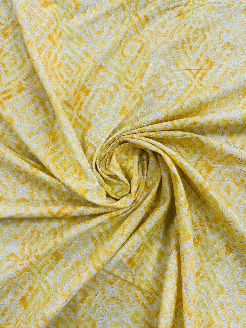 Rayon Yellow Foil Print