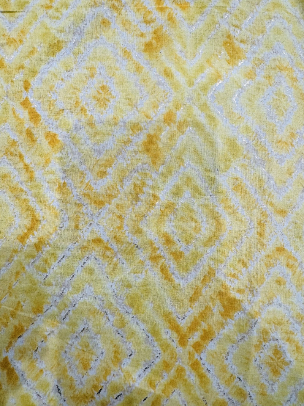Rayon Yellow Foil Print