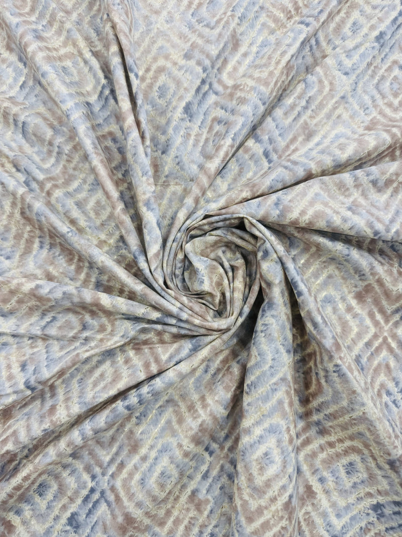 Rayon Grey Foil Print