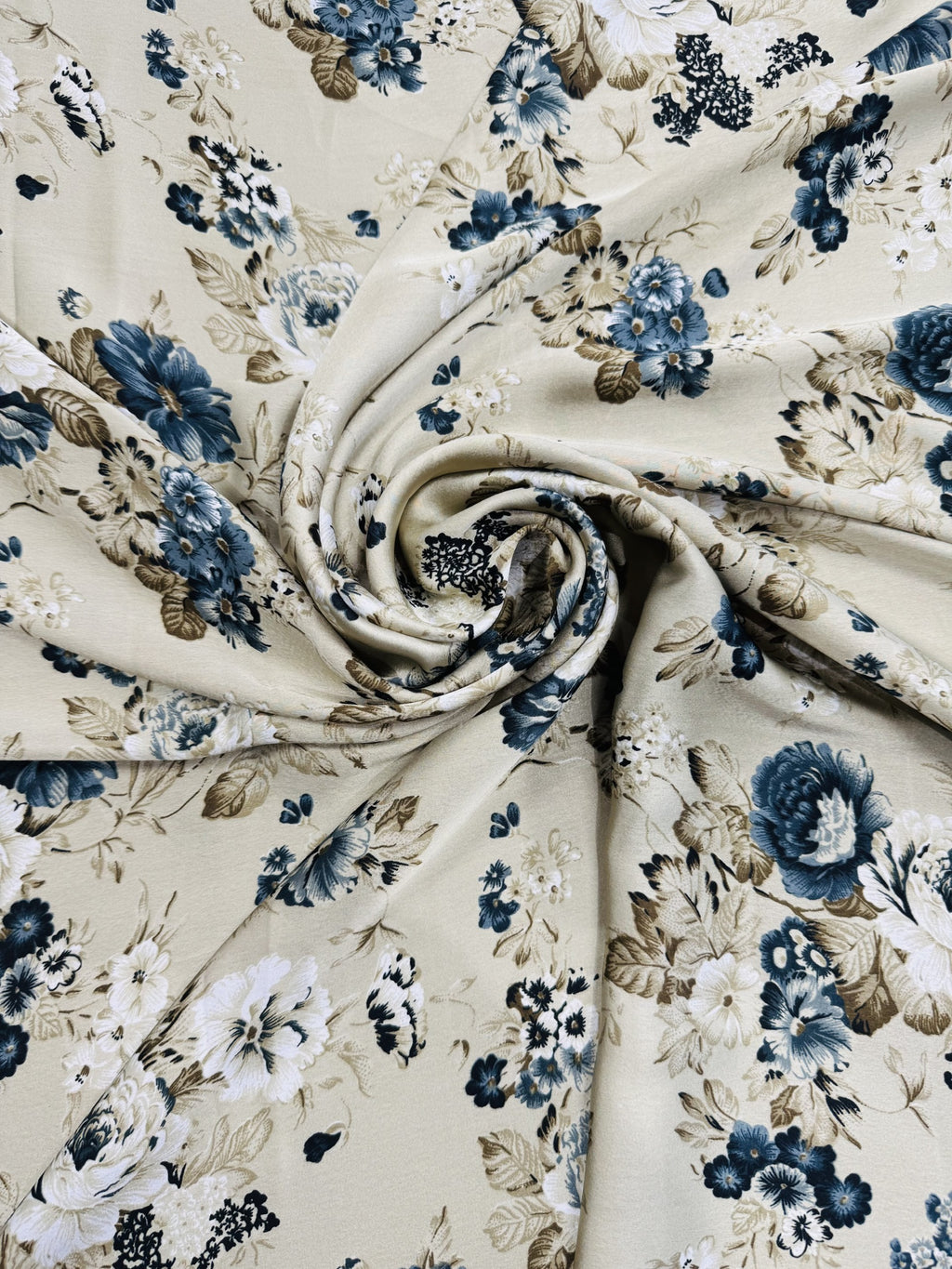 Satin Beige Printed
