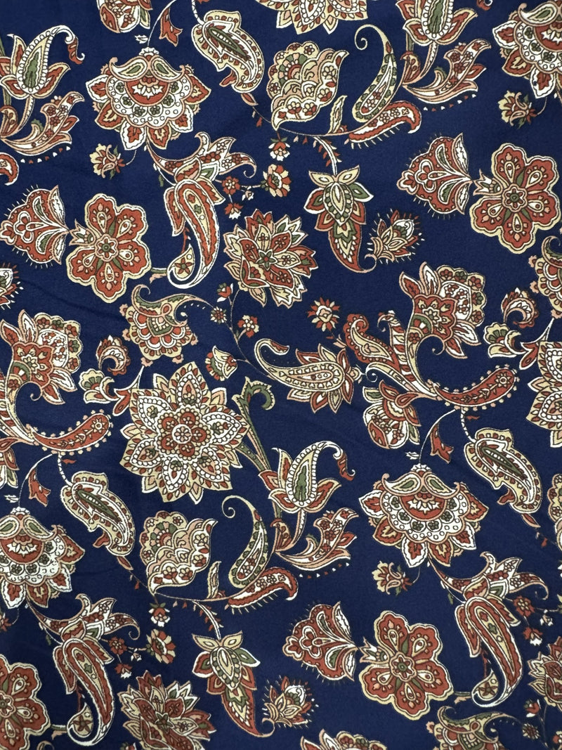 Printed Navy/Beige