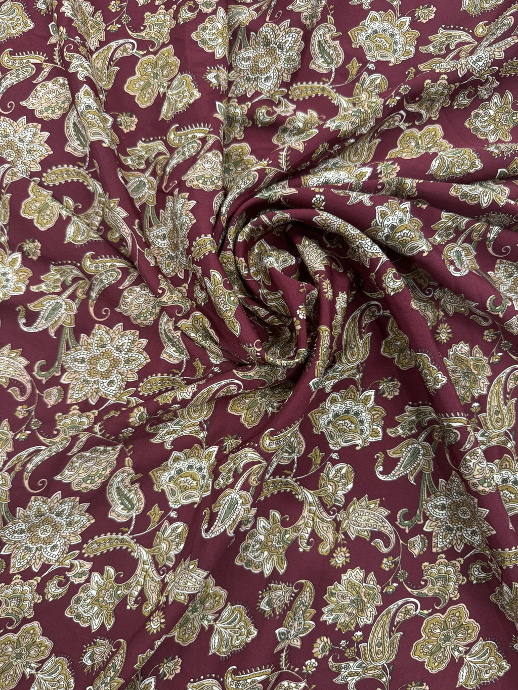 Printed Maroon/Beige