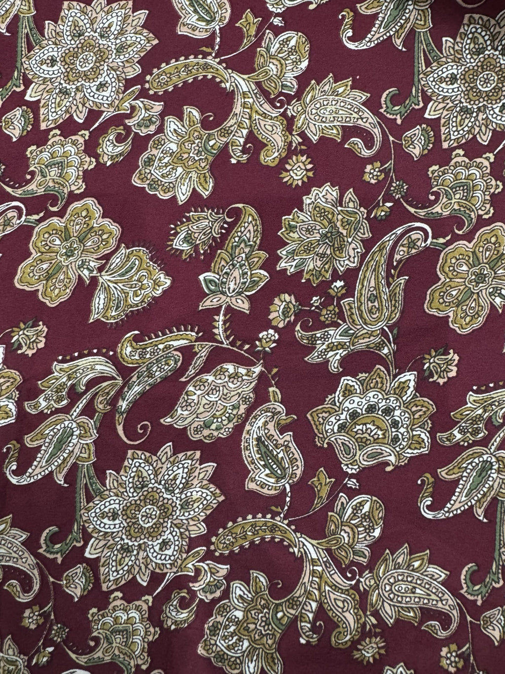 Printed Maroon/Beige