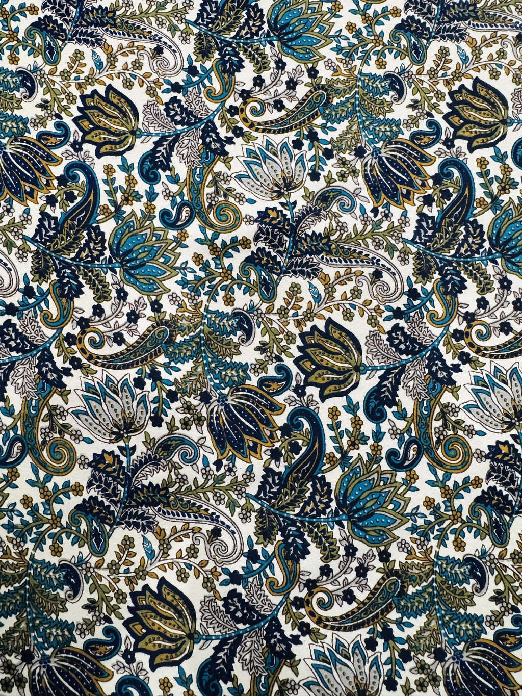 Printed Blue/Beige