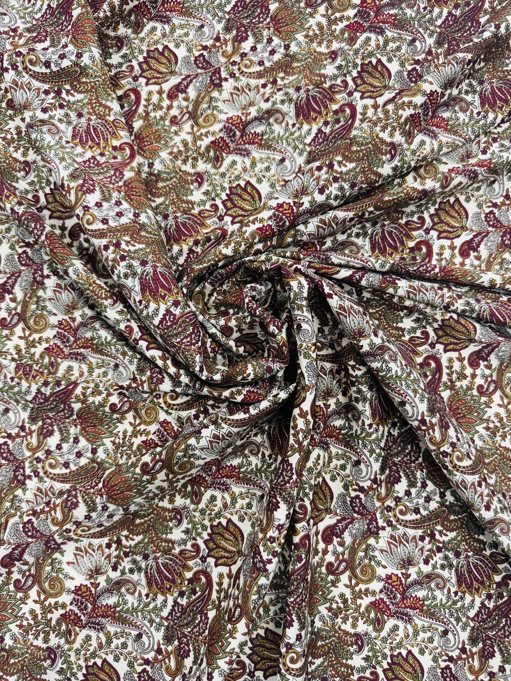 Printed Maroon/Beige