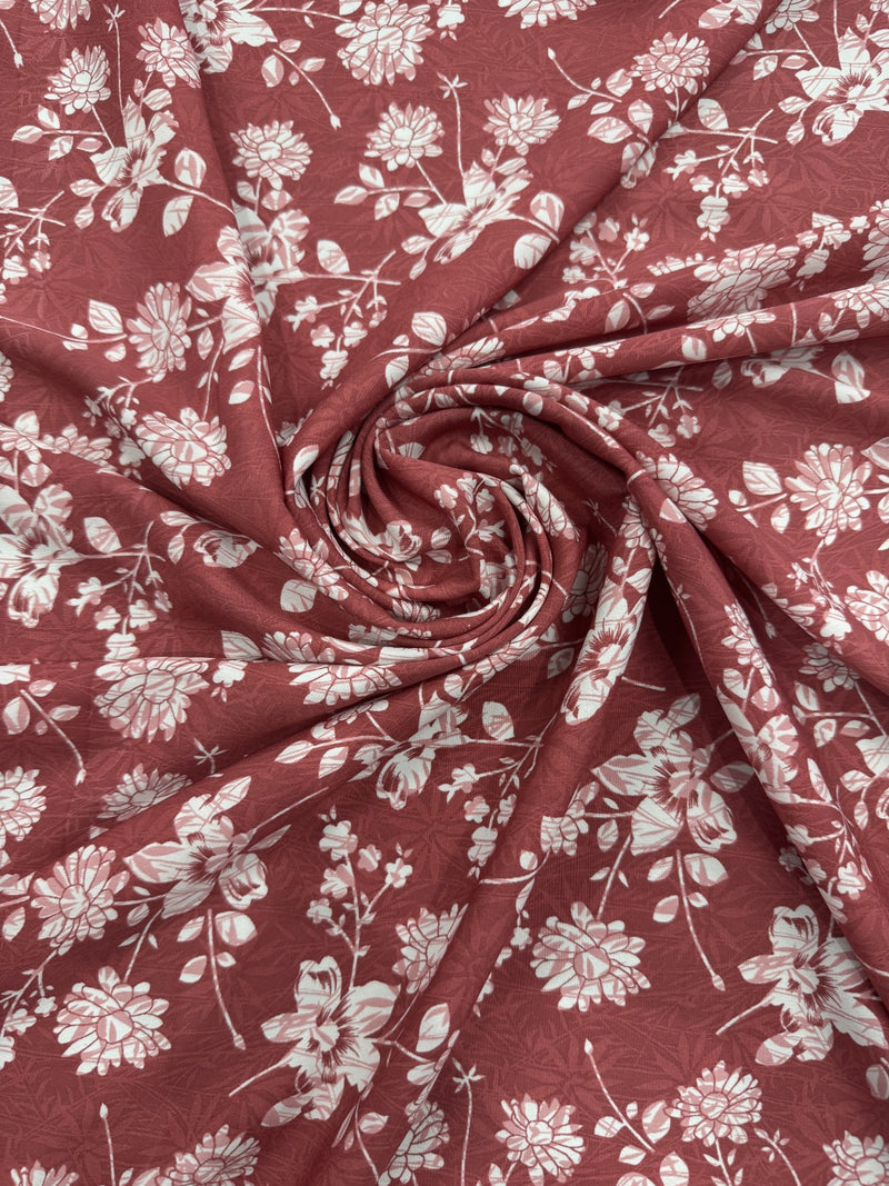 Printed Rose/White Floral