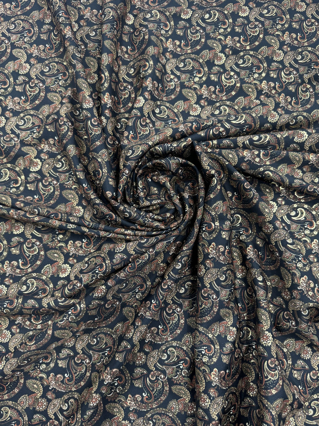 Printed Black Paisley Foil