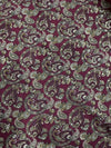 Printed Maroon Paisley Foil