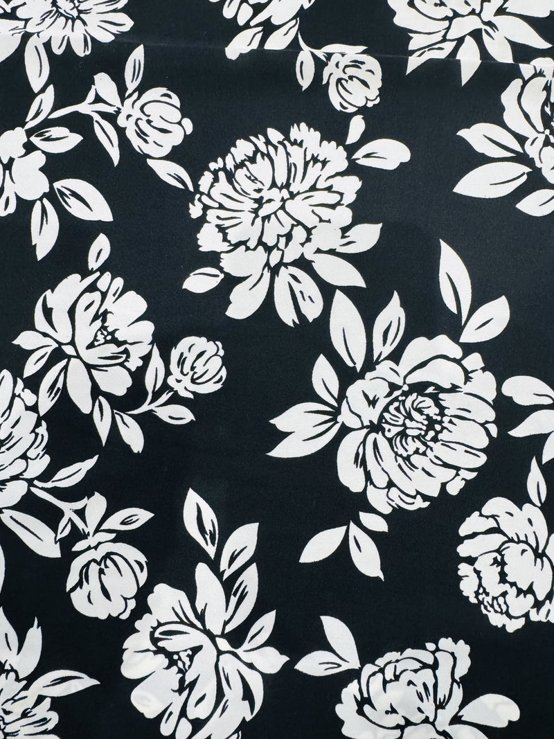 Printed Black/White Floral