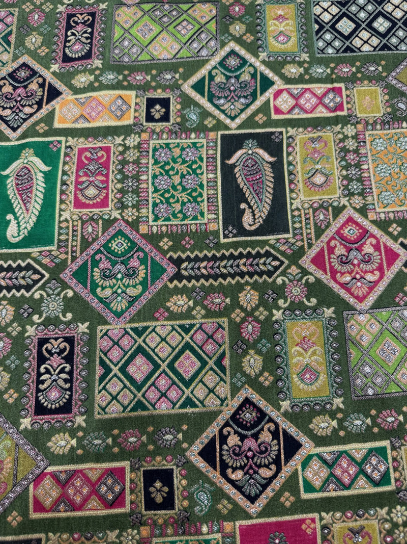 Brocade Green Multi