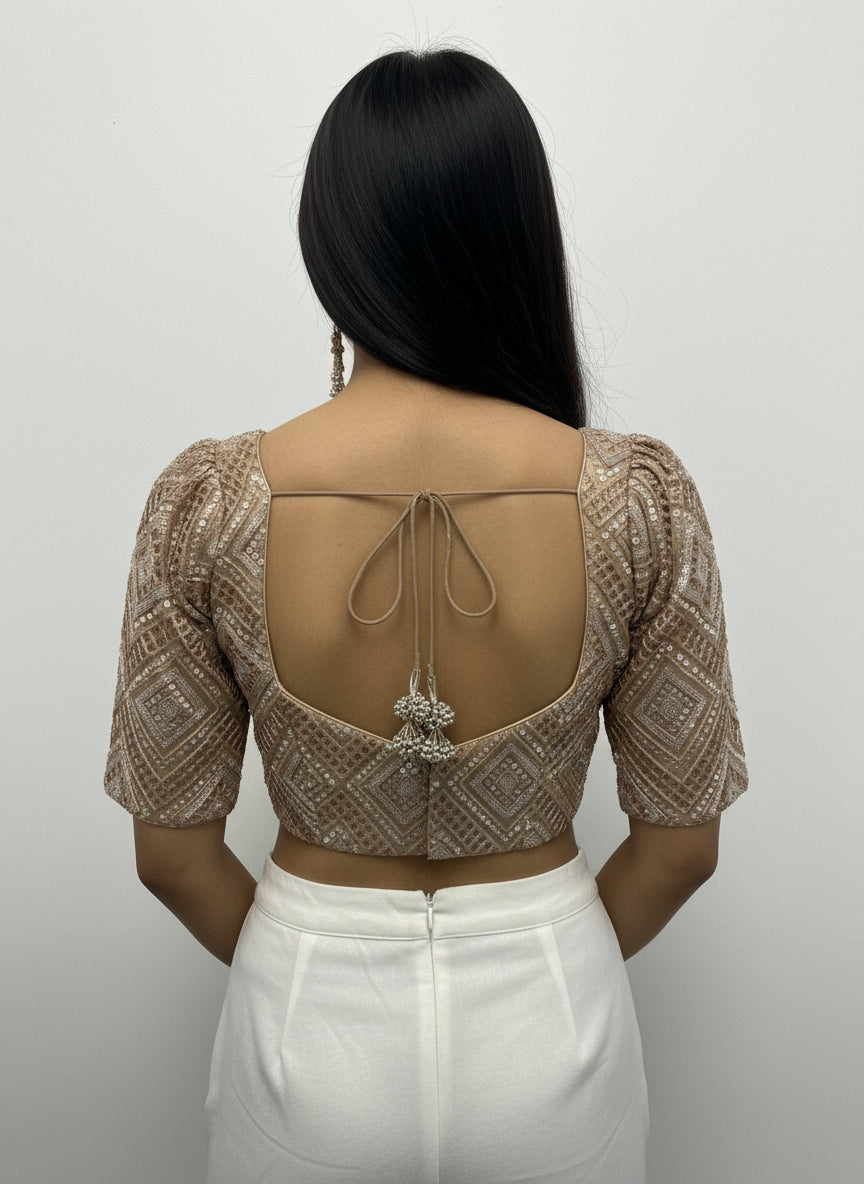 Blouse Gold Embroidered