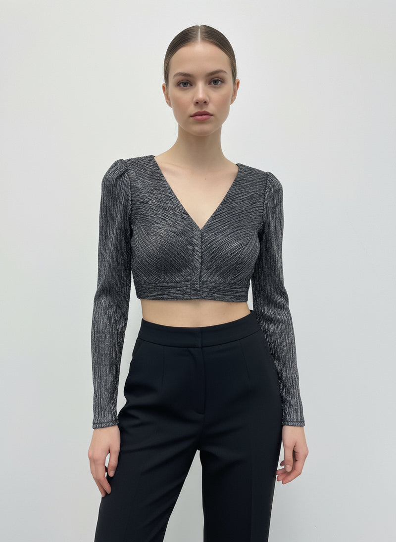 Black/Silver Blouse