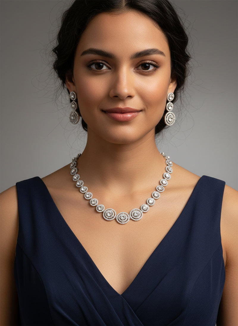 Silver A.D. Set with Earrings