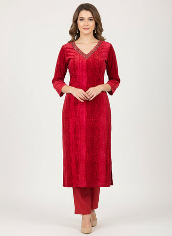 Kurti with Cross Stitch Embroidery
